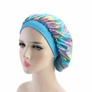 Women Satin Night Sleep Cap Hair Bonnet Hat Silk Head Cover Wide Elastic Band