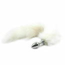 False Fox Tail With Metal Anal-Butt Plug Cosplay Romance Game Funny Toy Games