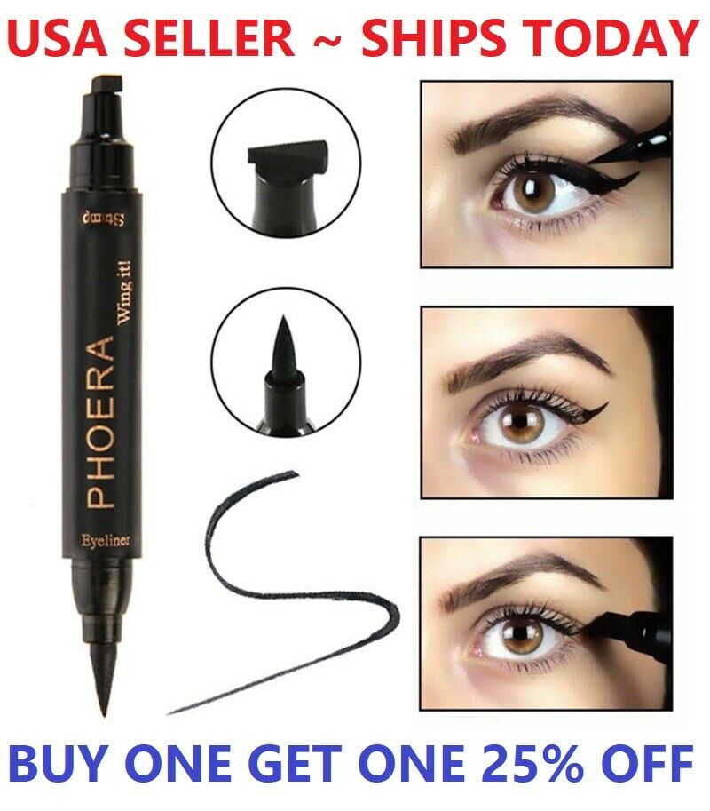 Winged Eyeliner Stamp Waterproof Long Lasting Liquid Eyeliner Pen Eye Makeup Kit