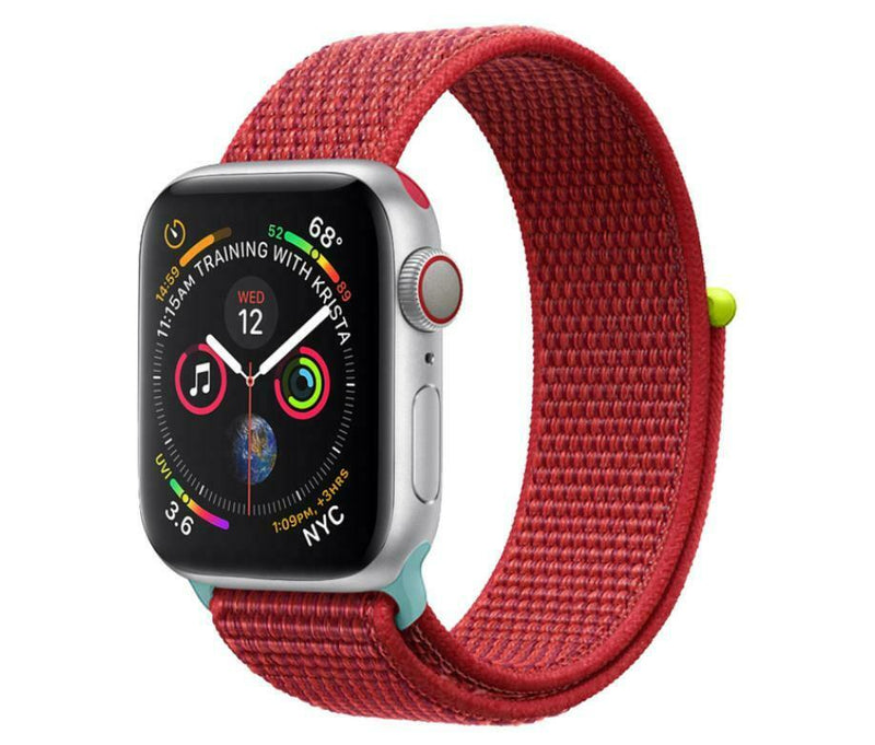 Woven Nylon Close Rings Band for Apple Watch Sport Loop Series 5/4/3/2/1 38/42mm
