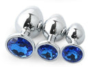 Diamond Stainless Steel Jeweled Anal Butt Plug Multi-Color Buttplug Set