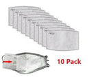 10 Pack PM2.5 Activated Carbon Filters 5 Layer Replacement For Face Mask Cover