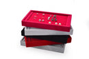 Velvet Jewelry Ring Display Organizer Tray Holder Box Earring Storage Case