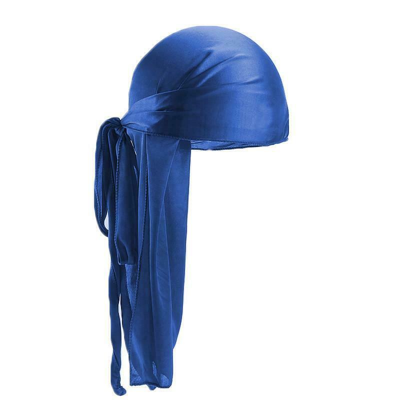 Premium Silky Satin Durag Men's Cap Hat Doo Rag Biker Smooth Head Wrap
