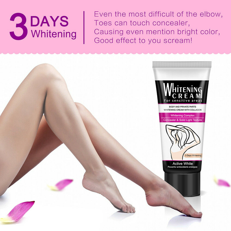 Dark Skin Whitening Bleaching Cream for Sensitive Area Armpit Legs Knees Face