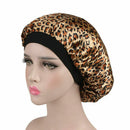 Women Satin Night Sleep Cap Hair Bonnet Hat Silk Head Cover Wide Elastic Band