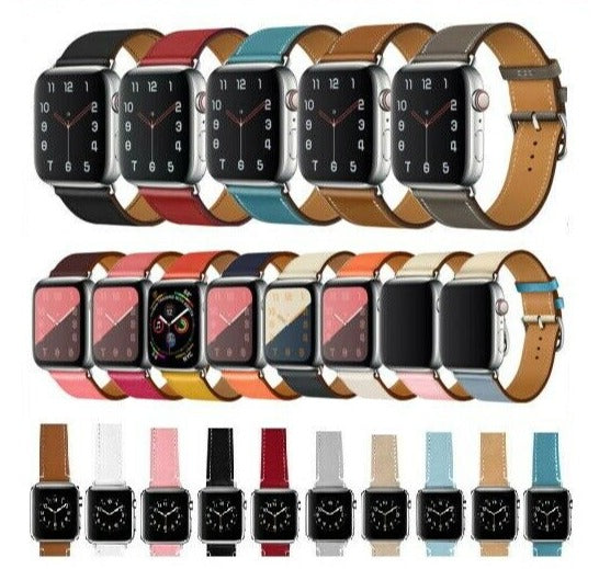 Leather Wrist Strap For Apple Watch Band 38/40/42/44mm Series 6 5 4 3 2 1 SE