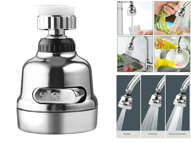 360 Degree Rotating Faucet Movable Kitchen Tap Head Water Saving Nozzle Sprayer