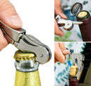 Corkscrew Doubled Hinged Waiters Wine Key Bottle Opener with Foil Cutter