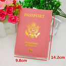 LEATHER PASSPORT HOLDER COVER WALLET TRAVEL CASE EMBLEM GOLD NEW USA