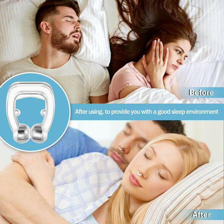 4 Pack Silicone Clip Magnetic Anti Snore Stop Snoring Nose Clips Sleeping Aid