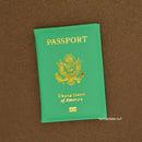 LEATHER PASSPORT HOLDER COVER WALLET TRAVEL CASE EMBLEM GOLD NEW USA
