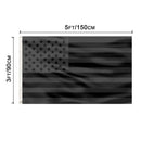 3x5FT All Black American Flag US Black Flag Tactical No Quarter Blackout USA