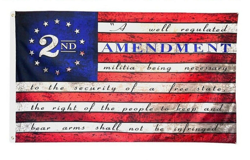 3x5FT 2nd Amendment American USA 13 Star Flag NRA Banner Gun Rights Patriot Ross