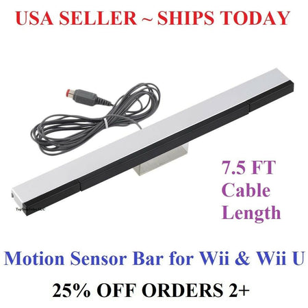 Wired Infrared Sensor Bar for Nintendo Wii Wii U Remote USA Seller