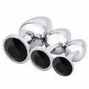 Diamond Stainless Steel Jeweled Anal Butt Plug Multi-Color Buttplug Set