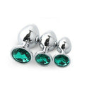 Diamond Stainless Steel Jeweled Anal Butt Plug Multi-Color Buttplug Set