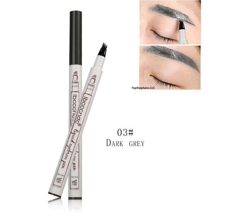 3 Tip Waterproof Eyebrow Microblading Ink Pen Pencil Tattoo 3D Fork Makeup