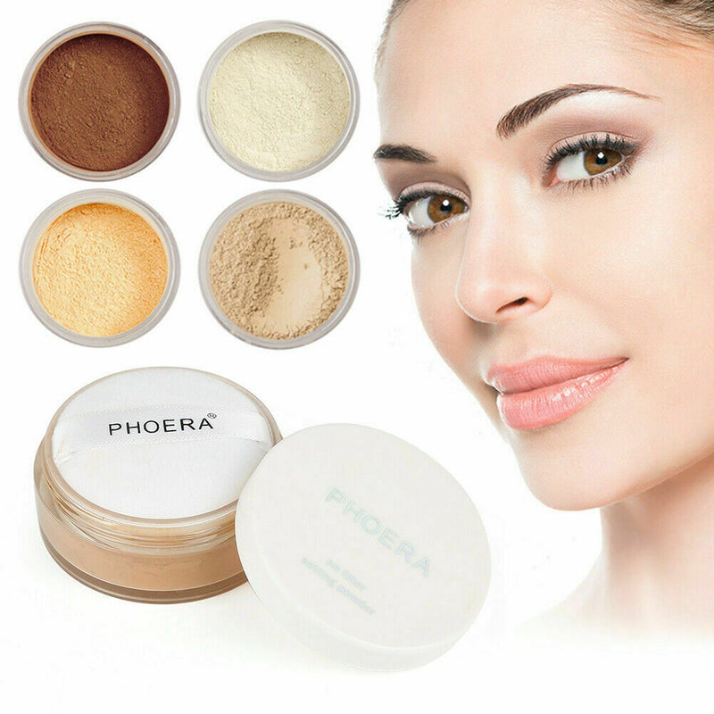 Phoera Translucent Loose Setting Face Powder Makeup Foundation Smooth Full Size