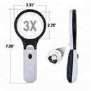 45X Magnifying Glass Handheld Magnifier 3 LED Light Reading Lens Jewelry Loupe