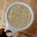 45X Magnifying Glass Handheld Magnifier 3 LED Light Reading Lens Jewelry Loupe