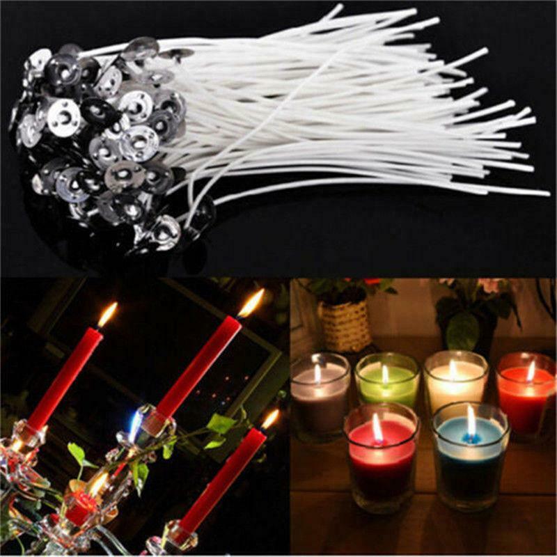 Candle Wicks 6 Inch Cotton Core Candle Making Supplies Pre Tabbed 100pcs
