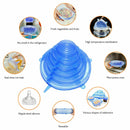 6Pcs Stretch Silicone Lids Bowl Reusable Kitchen Food Storage Wrap Sealing Cover