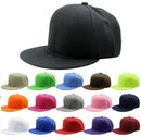 Snapback Hat Classic Hip Hop Style Visor Flat Baseball Cap Solid Blank Hats New