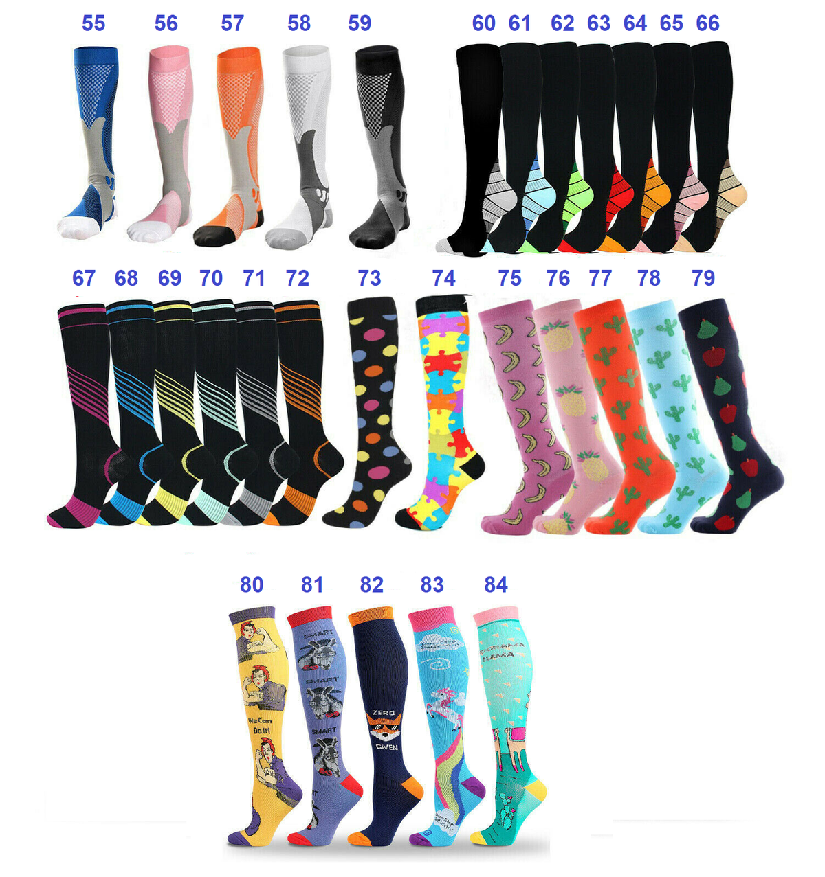 Cotton Knee-high Compression Socks 22-27 mmHg